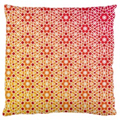 Orange Ombre Mosaic Pattern Large Flano Cushion Case (two Sides)