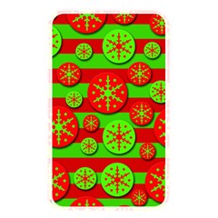 Snowflake Red And Green Pattern Memory Card Reader by Valentinaart