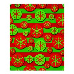 Snowflake Red And Green Pattern Shower Curtain 60  X 72  (medium)  by Valentinaart