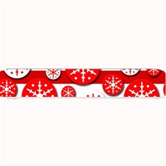 Snowflake Red And White Pattern Small Bar Mats by Valentinaart