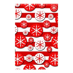 Snowflake Red And White Pattern Shower Curtain 48  X 72  (small)  by Valentinaart