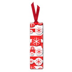 Snowflake Red And White Pattern Small Book Marks by Valentinaart