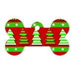 Christmas trees pattern Dog Tag Bone (Two Sides) Front