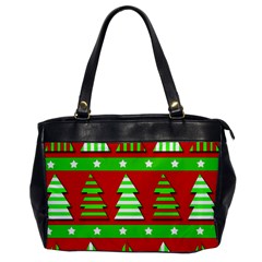 Christmas Trees Pattern Office Handbags by Valentinaart