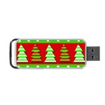 Christmas trees pattern Portable USB Flash (One Side) Front