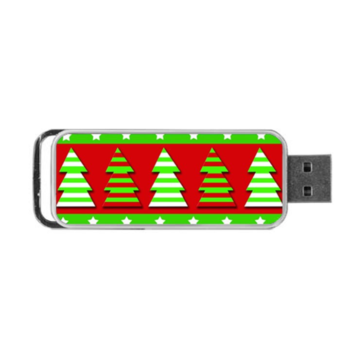 Christmas trees pattern Portable USB Flash (One Side)