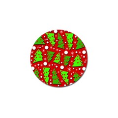 Twisted Christmas Trees Golf Ball Marker by Valentinaart