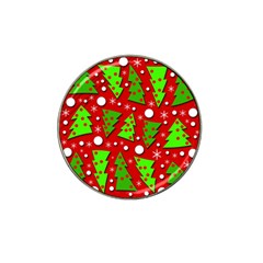 Twisted Christmas Trees Hat Clip Ball Marker by Valentinaart