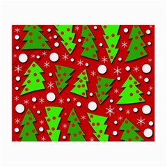 Twisted Christmas Trees Small Glasses Cloth by Valentinaart