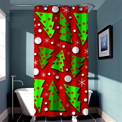 Twisted Christmas Trees Shower Curtain 36  X 72  (stall)  by Valentinaart