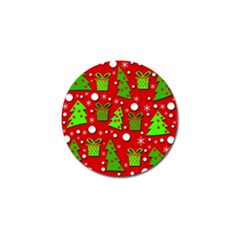 Christmas trees and gifts pattern Golf Ball Marker (4 pack)