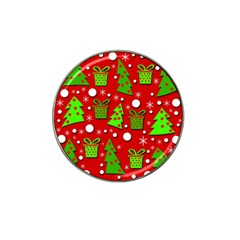 Christmas trees and gifts pattern Hat Clip Ball Marker