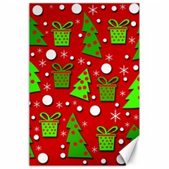 Christmas trees and gifts pattern Canvas 20  x 30  