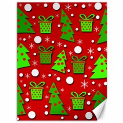 Christmas trees and gifts pattern Canvas 36  x 48  