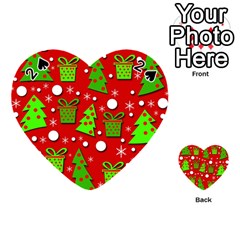 Christmas trees and gifts pattern Playing Cards 54 (Heart) 