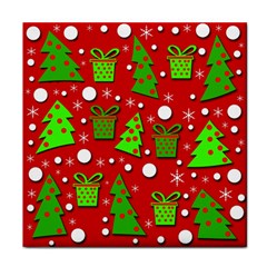 Christmas trees and gifts pattern Face Towel