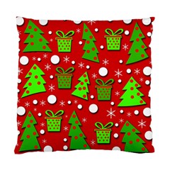 Christmas trees and gifts pattern Standard Cushion Case (One Side)