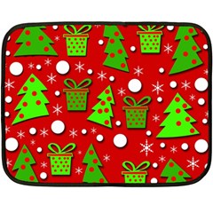 Christmas trees and gifts pattern Double Sided Fleece Blanket (Mini) 