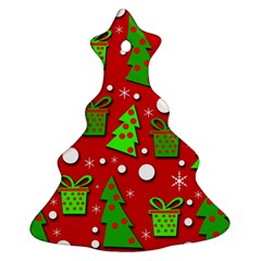 Christmas trees and gifts pattern Christmas Tree Ornament (2 Sides)