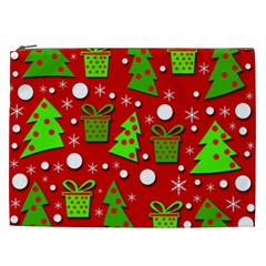 Christmas trees and gifts pattern Cosmetic Bag (XXL) 