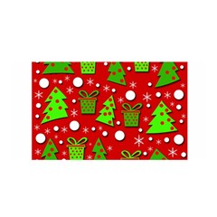 Christmas trees and gifts pattern Satin Wrap