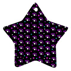 Purple Dots Pattern Star Ornament (two Sides)  by Valentinaart