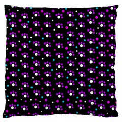 Purple Dots Pattern Large Cushion Case (one Side) by Valentinaart