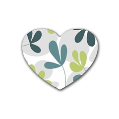 Elegant Floral Design Heart Coaster (4 Pack)  by Valentinaart