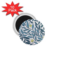 Blue Floral Design 1 75  Magnets (10 Pack)  by Valentinaart