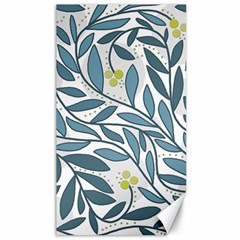 Blue Floral Design Canvas 40  X 72   by Valentinaart