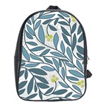 Blue floral design School Bags (XL)  Front