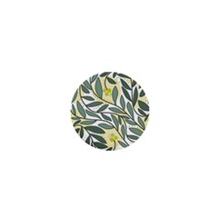 Green Floral Pattern 1  Mini Magnets by Valentinaart