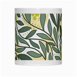 Green floral pattern White Mugs Center