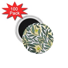 Green Floral Pattern 1 75  Magnets (100 Pack)  by Valentinaart