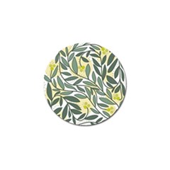 Green Floral Pattern Golf Ball Marker by Valentinaart