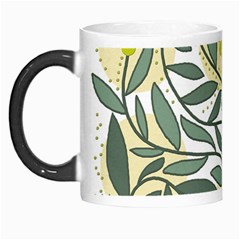 Green Floral Pattern Morph Mugs by Valentinaart