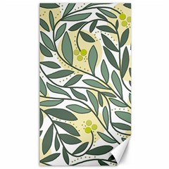 Green Floral Pattern Canvas 40  X 72   by Valentinaart