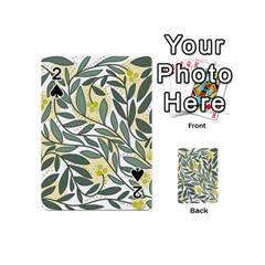 Green Floral Pattern Playing Cards 54 (mini)  by Valentinaart