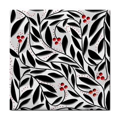 Red, Black And White Elegant Pattern Tile Coasters by Valentinaart