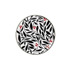 Red, Black And White Elegant Pattern Hat Clip Ball Marker by Valentinaart