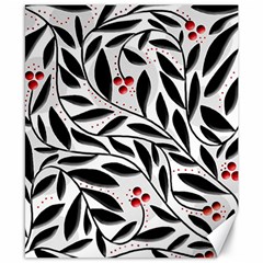 Red, Black And White Elegant Pattern Canvas 8  X 10  by Valentinaart