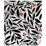 Red, black and white elegant pattern Canvas 8  x 10  8.15 x9.66  Canvas - 1