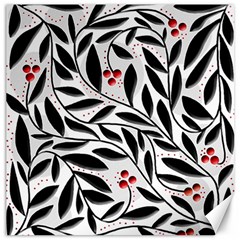 Red, Black And White Elegant Pattern Canvas 12  X 12   by Valentinaart