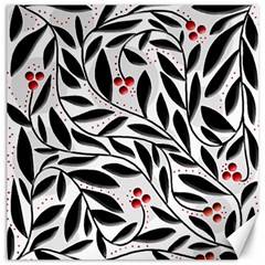 Red, Black And White Elegant Pattern Canvas 20  X 20   by Valentinaart