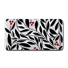 Red, Black And White Elegant Pattern Medium Bar Mats by Valentinaart