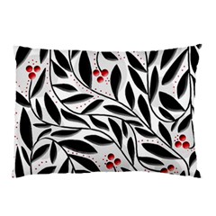 Red, Black And White Elegant Pattern Pillow Case by Valentinaart