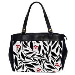 Red, Black And White Elegant Pattern Office Handbags (2 Sides)  by Valentinaart