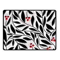 Red, Black And White Elegant Pattern Fleece Blanket (small) by Valentinaart