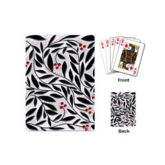 Red, Black And White Elegant Pattern Playing Cards (mini)  by Valentinaart