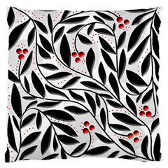 Red, Black And White Elegant Pattern Large Flano Cushion Case (two Sides) by Valentinaart